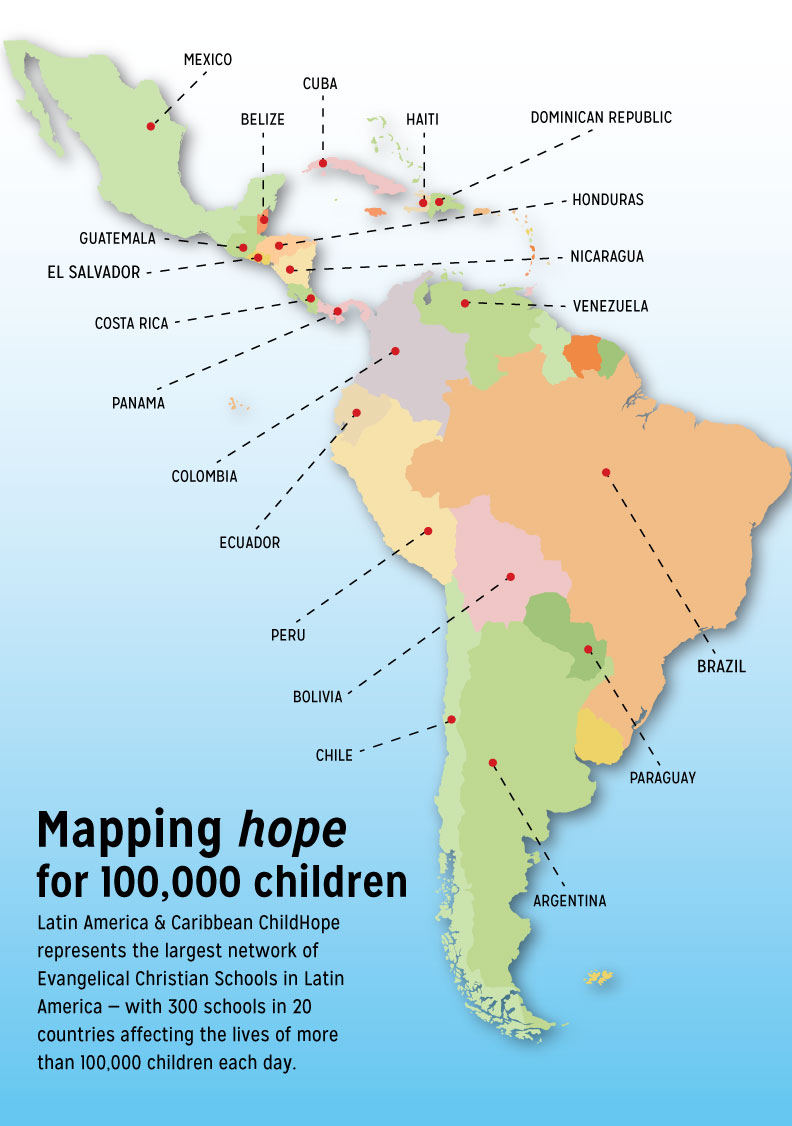 Map of 21 ChildHope countries